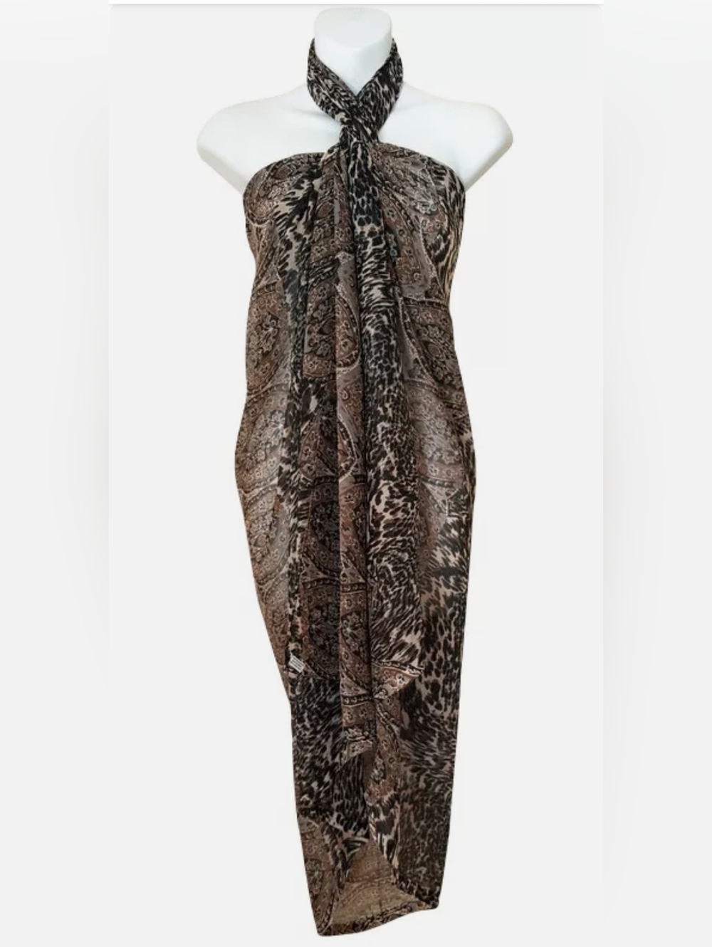Animal Print Beach Sarong /coverup Dress